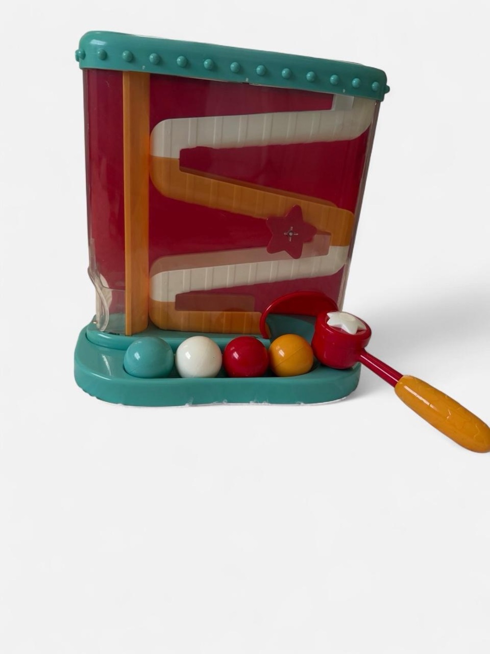 Battat Ball Drop Learning Toy - Teal, Red, Yellow, White
